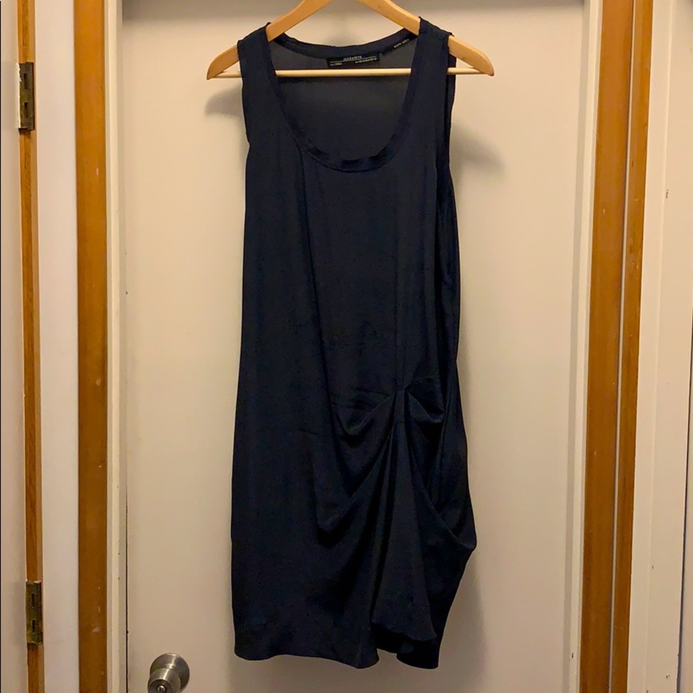 Allsaints Silk Navy Dress
